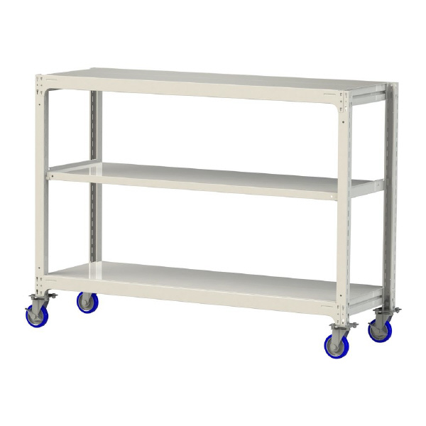 山金工業（株） 中量ラック移動式(150kg/段) H1200 3段 ウレタンキャスター 3SC 中量ラック　移動式 3SC4662-3WUF