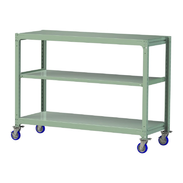 山金工業（株） 中量ラック移動式(150kg/段) H1200 3段 ウレタンキャスター 3SC 中量ラック　移動式 3SC4670-3GUF