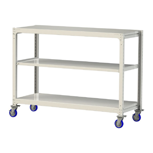 山金工業（株） 中量ラック移動式(150kg/段) H1200 3段 ウレタンキャスター 3SC 中量ラック　移動式 3SC4670-3WUF