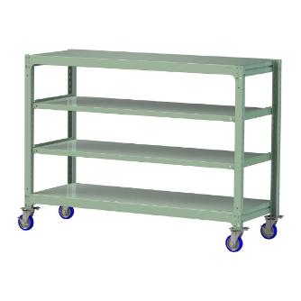 山金工業（株） 中量ラック移動式(150kg/段) H1200 4段 ウレタンキャスター 3SC 中量ラック　移動式 3SC4670-4GUF