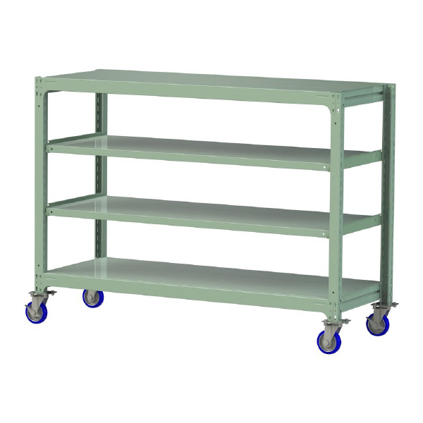 山金工業（株） 中量ラック移動式(150kg/段) H1200 4段 ウレタンキャスター 3SC 中量ラック　移動式 3SC4670-4GUF