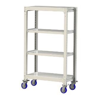 山金工業（株） 中量ラック移動式(150kg/段) H1500 4段 ウレタンキャスター 3SC 中量ラック　移動式 3SC5348-4WUF