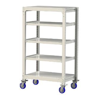 山金工業（株） 中量ラック移動式(150kg/段) H1500 5段 ウレタンキャスター 3SC 中量ラック　移動式 3SC5362-5WUF