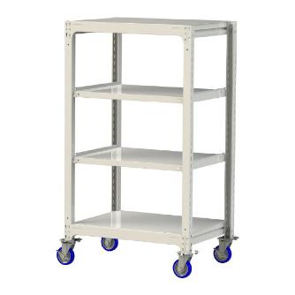 山金工業（株） 中量ラック移動式(150kg/段) H1500 4段 ウレタンキャスター 3SC 中量ラック　移動式 3SC5370-4WUF