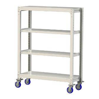 山金工業（株） 中量ラック移動式(150kg/段) H1500 4段 ウレタンキャスター 3SC 中量ラック　移動式 3SC5448-4WUF