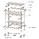 山金工業（株） 中量ラック移動式(150kg/段) H1800 4段 ゴムキャスター 3SC 中量ラック　移動式 3SC6370-4GRF