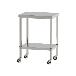 山金工業（株） ステンレスワークテーブル 移動式 H827 SUS430 棚板付きタイプ WBC ステンレステーブル（ＳＵＳ４３０）移動式 WBC-6045-U75-H827