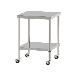 山金工業（株） ステンレスワークテーブル 移動式 H827 SUS430 棚板付きタイプ WBC ステンレステーブル（ＳＵＳ４３０）移動式 WBC-6060-U75-H827