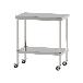 山金工業（株） ステンレスワークテーブル 移動式 H827 SUS430 棚板付きタイプ WBC ステンレステーブル（ＳＵＳ４３０）移動式 WBC-7545-U75-H827