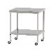 山金工業（株） ステンレスワークテーブル 移動式 H827 SUS430 棚板付きタイプ WBC ステンレステーブル（ＳＵＳ４３０）移動式 WBC-7560-U75-H827