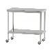 山金工業（株） ステンレスワークテーブル 移動式 H827 SUS430 棚板付きタイプ WBC ステンレステーブル（ＳＵＳ４３０）移動式 WBC-9045-U75-H827