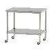 山金工業（株） ステンレスワークテーブル 移動式 H827 SUS430 棚板付きタイプ WBC ステンレステーブル（ＳＵＳ４３０）移動式 WBC-9060-U75-H827