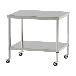 山金工業（株） ステンレスワークテーブル 移動式 H827 SUS430 棚板付きタイプ WBC ステンレステーブル（ＳＵＳ４３０）移動式 WBC-9075-U75-H827