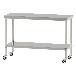 山金工業（株） ステンレスワークテーブル 移動式 H827 SUS430 棚板付きタイプ WBC ステンレステーブル（ＳＵＳ４３０）移動式 WBC-12045-U75-H827