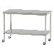 山金工業（株） ステンレスワークテーブル 移動式 H827 SUS430 棚板付きタイプ WBC ステンレステーブル（ＳＵＳ４３０）移動式 WBC-12060-U75-H827