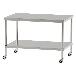 山金工業（株） ステンレスワークテーブル 移動式 H827 SUS430 棚板付きタイプ WBC ステンレステーブル（ＳＵＳ４３０）移動式 WBC-12075-U75-H827