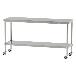 山金工業（株） ステンレスワークテーブル 移動式 H827 SUS430 棚板付きタイプ WBC ステンレステーブル（ＳＵＳ４３０）移動式 WBC-15045-U75-H827