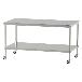 山金工業（株） ステンレスワークテーブル 移動式 H827 SUS430 棚板付きタイプ WBC ステンレステーブル（ＳＵＳ４３０）移動式 WBC-15075-U75-H827