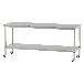 山金工業（株） ステンレスワークテーブル 移動式 H827 SUS430 棚板付きタイプ WBC ステンレステーブル（ＳＵＳ４３０）移動式 WBC-18060-U75-H827