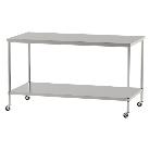 山金工業（株） ステンレスワークテーブル 移動式 H1037 SUS430 棚板付きタイプ WBC