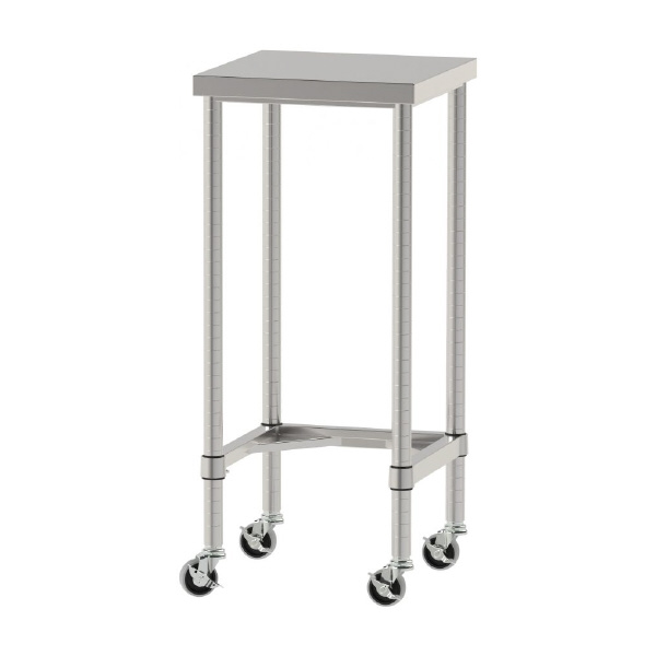 山金工業（株） ステンレスワークテーブル 移動式 H1037 SUS430 コの字タイプ WTC ステンレステーブル（ＳＵＳ４３０）移動式 WTC-4545-U75-H1037