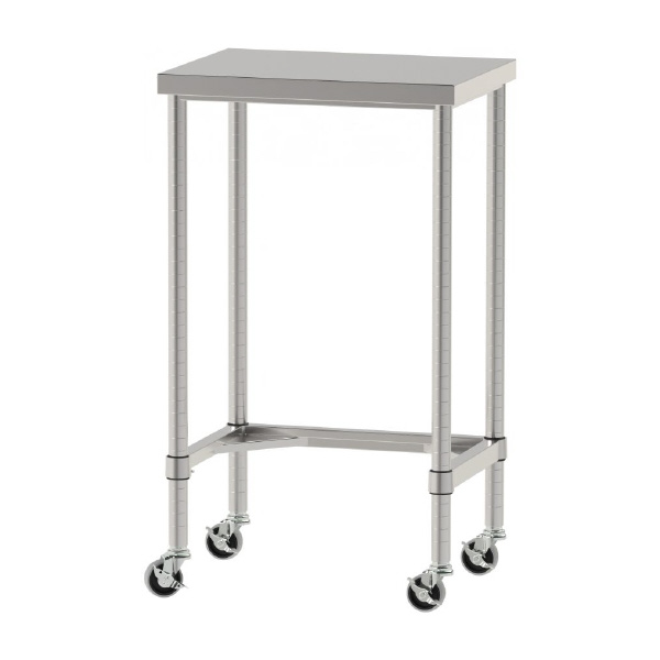 山金工業（株） ステンレスワークテーブル 移動式 H1037 SUS430 コの字タイプ WTC ステンレステーブル（ＳＵＳ４３０）移動式 WTC-6045-U75-H1037