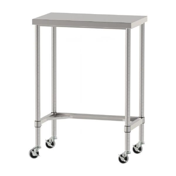 山金工業（株） ステンレスワークテーブル 移動式 H1037 SUS430 コの字タイプ WTC ステンレステーブル（ＳＵＳ４３０）移動式 WTC-7545-U75-H1037