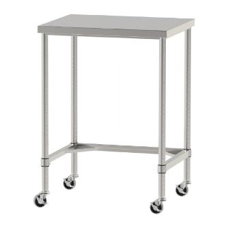 山金工業（株） ステンレスワークテーブル 移動式 H1037 SUS430 コの字タイプ WTC ステンレステーブル（ＳＵＳ４３０）移動式 WTC-7560-U75-H1037