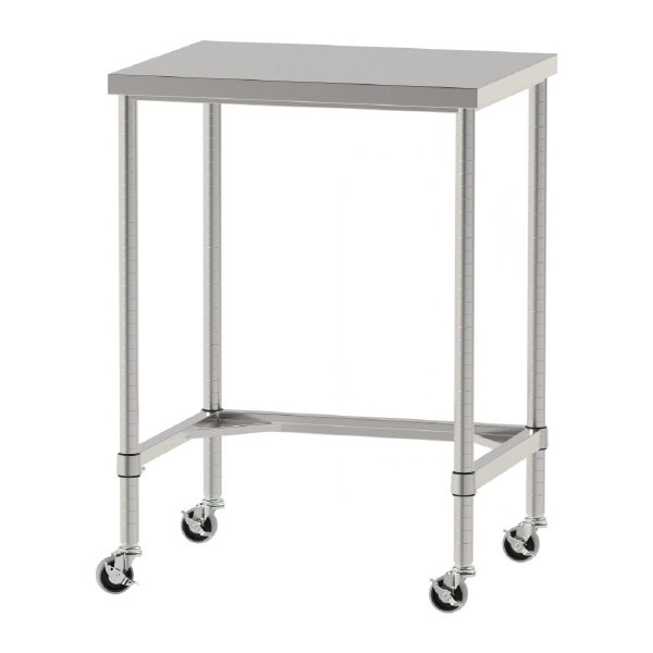 山金工業（株） ステンレスワークテーブル 移動式 H1037 SUS430 コの字タイプ WTC ステンレステーブル（ＳＵＳ４３０）移動式 WTC-7560-U75-H1037