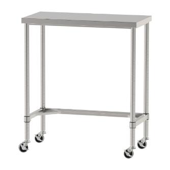 山金工業（株） ステンレスワークテーブル 移動式 H1037 SUS430 コの字タイプ WTC ステンレステーブル（ＳＵＳ４３０）移動式 WTC-9045-U75-H1037