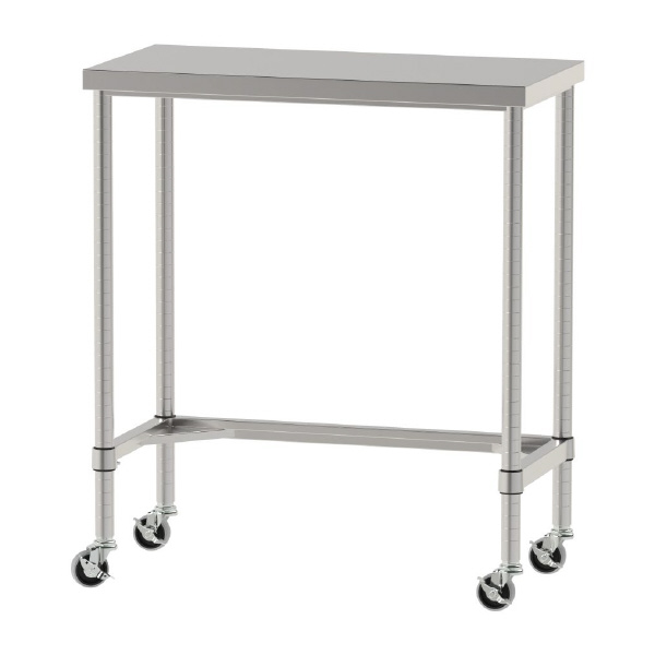 山金工業（株） ステンレスワークテーブル 移動式 H1037 SUS430 コの字タイプ WTC ステンレステーブル（ＳＵＳ４３０）移動式 WTC-9045-U75-H1037