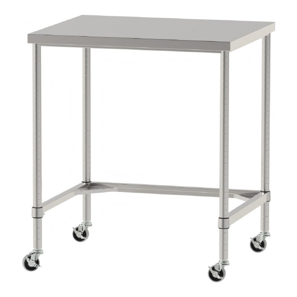 山金工業（株） ステンレスワークテーブル 移動式 H1037 SUS430 コの字タイプ WTC ステンレステーブル（ＳＵＳ４３０）移動式 WTC-9075-U75-H1037