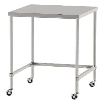 山金工業（株） ステンレスワークテーブル 移動式 H1037 SUS430 コの字タイプ WTC ステンレステーブル（ＳＵＳ４３０）移動式 WTC-9090-U75-H1037