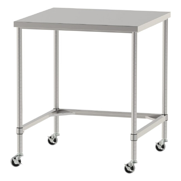 山金工業（株） ステンレスワークテーブル 移動式 H1037 SUS430 コの字タイプ WTC ステンレステーブル（ＳＵＳ４３０）移動式 WTC-9090-U75-H1037