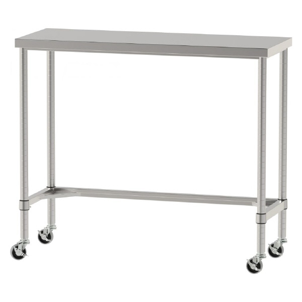 山金工業（株） ステンレスワークテーブル 移動式 H1037 SUS430 コの字タイプ WTC ステンレステーブル（ＳＵＳ４３０）移動式 WTC-12045-U75-H1037