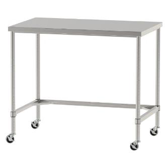 山金工業（株） ステンレスワークテーブル 移動式 H1037 SUS430 コの字タイプ WTC ステンレステーブル（ＳＵＳ４３０）移動式 WTC-12075-U75-H1037