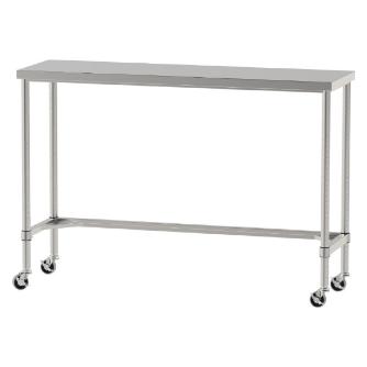 山金工業（株） ステンレスワークテーブル 移動式 H1037 SUS430 コの字タイプ WTC ステンレステーブル（ＳＵＳ４３０）移動式 WTC-15045-U75-H1037