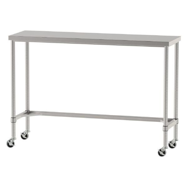 山金工業（株） ステンレスワークテーブル 移動式 H1037 SUS430 コの字タイプ WTC ステンレステーブル（ＳＵＳ４３０）移動式 WTC-15045-U75-H1037