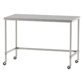 山金工業（株） ステンレスワークテーブル 移動式 H1037 SUS430 コの字タイプ WTC ステンレステーブル（ＳＵＳ４３０）移動式 WTC-15075-U75-H1037