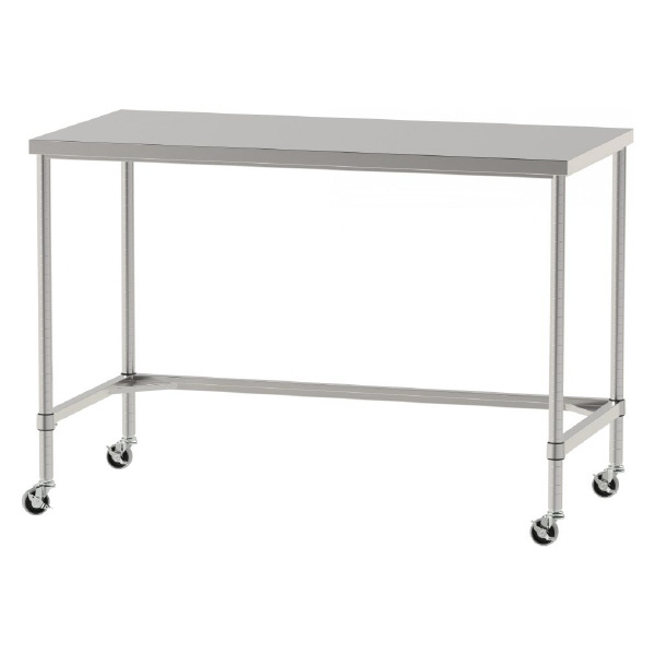 山金工業（株） ステンレスワークテーブル 移動式 H1037 SUS430 コの字タイプ WTC ステンレステーブル（ＳＵＳ４３０）移動式 WTC-15075-U75-H1037