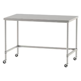 山金工業（株） ステンレスワークテーブル 移動式 H1037 SUS430 コの字タイプ WTC ステンレステーブル（ＳＵＳ４３０）移動式 WTC-15090-U75-H1037