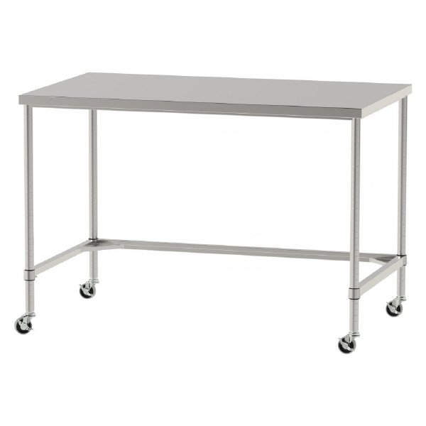 山金工業（株） ステンレスワークテーブル 移動式 H1037 SUS430 コの字タイプ WTC ステンレステーブル（ＳＵＳ４３０）移動式 WTC-15090-U75-H1037