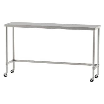 山金工業（株） ステンレスワークテーブル 移動式 H1037 SUS430 コの字タイプ WTC ステンレステーブル（ＳＵＳ４３０）移動式 WTC-18045-U75-H1037