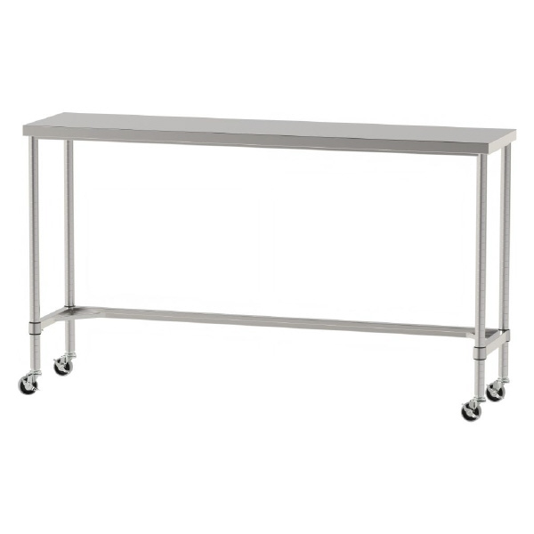 山金工業（株） ステンレスワークテーブル 移動式 H1037 SUS430 コの字タイプ WTC ステンレステーブル（ＳＵＳ４３０）移動式 WTC-18045-U75-H1037