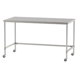 山金工業（株） ステンレスワークテーブル 移動式 H1037 SUS430 コの字タイプ WTC ステンレステーブル（ＳＵＳ４３０）移動式 WTC-18090-U75-H1037