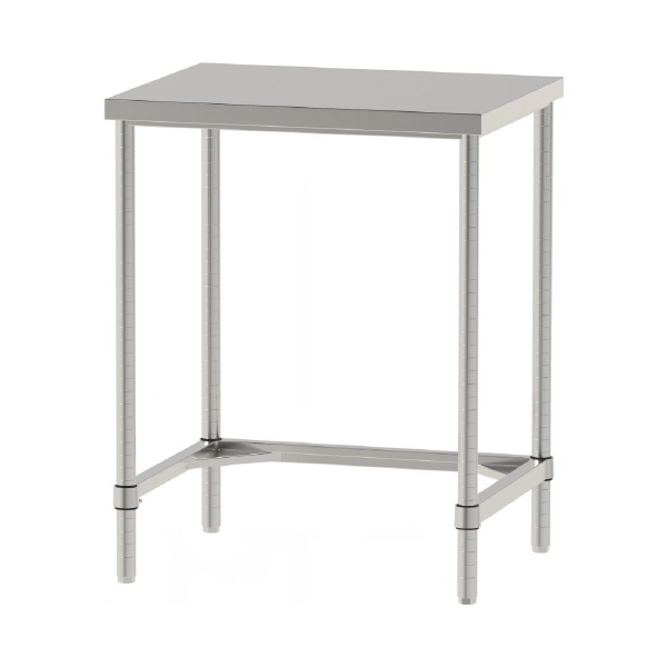 山金工業（株） ステンレスワークテーブル 固定式 H950 SUS304 コの字タイプ WTN ステンレステーブル（ＳＵＳ３０４）固定式 WTN-7560-H950