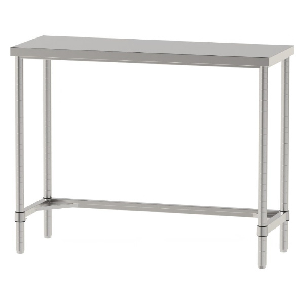 山金工業（株） ステンレスワークテーブル 固定式 H950 SUS304 コの字タイプ WTN ステンレステーブル（ＳＵＳ３０４）固定式 WTN-12045-H950