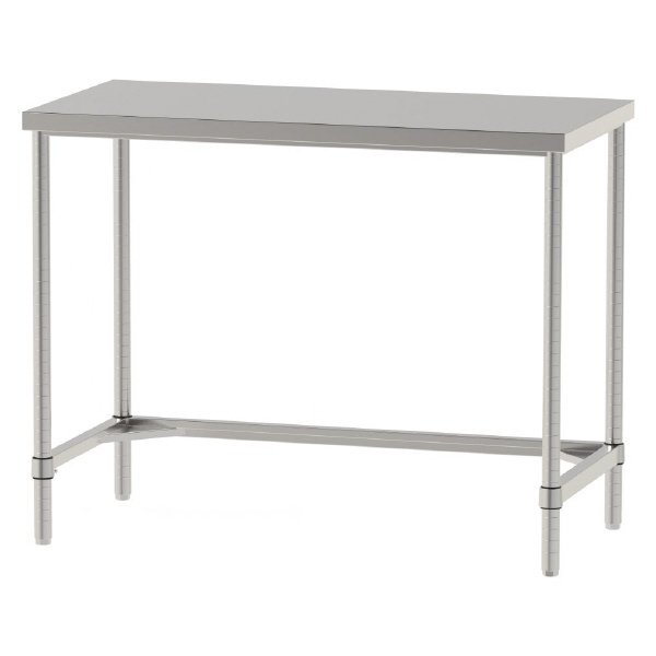 山金工業（株） ステンレスワークテーブル 固定式 H950 SUS304 コの字タイプ WTN ステンレステーブル（ＳＵＳ３０４）固定式 WTN-12060-H950