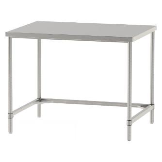 山金工業（株） ステンレスワークテーブル 固定式 H950 SUS304 コの字タイプ WTN ステンレステーブル（ＳＵＳ３０４）固定式 WTN-12090-H950
