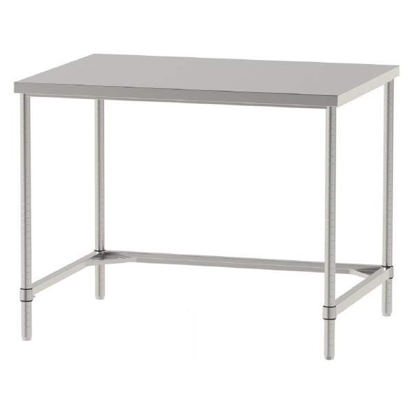 山金工業（株） ステンレスワークテーブル 固定式 H950 SUS304 コの字タイプ WTN ステンレステーブル（ＳＵＳ３０４）固定式 WTN-12090-H950